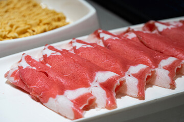 Fresh Raw Beef Short Plate or Fresh thinly sliced ​​raw beef or Shortplate