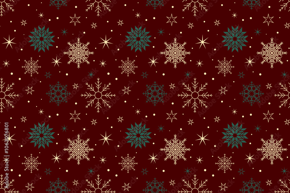 Poster christmas snowflake seamless pattern. winter background. pixel perfect christmas pattern. grouped an