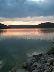 Sunset over the lake