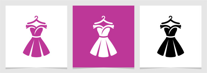 Woman Dress Fashion Elegant Illustration Logo Element Vector