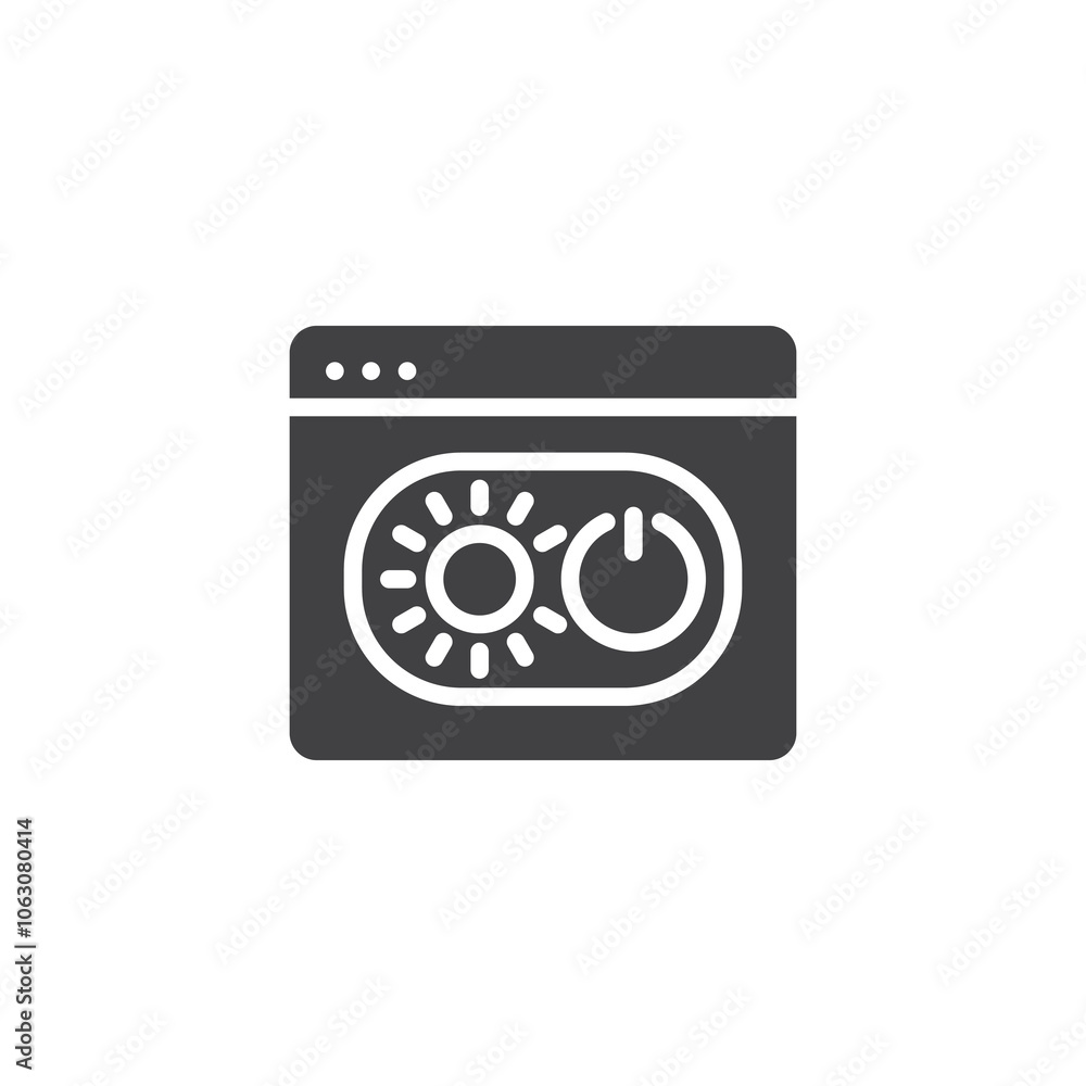 Poster light mode interface vector icon