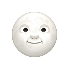 Fototapeta premium Full Moon Face Emoji 