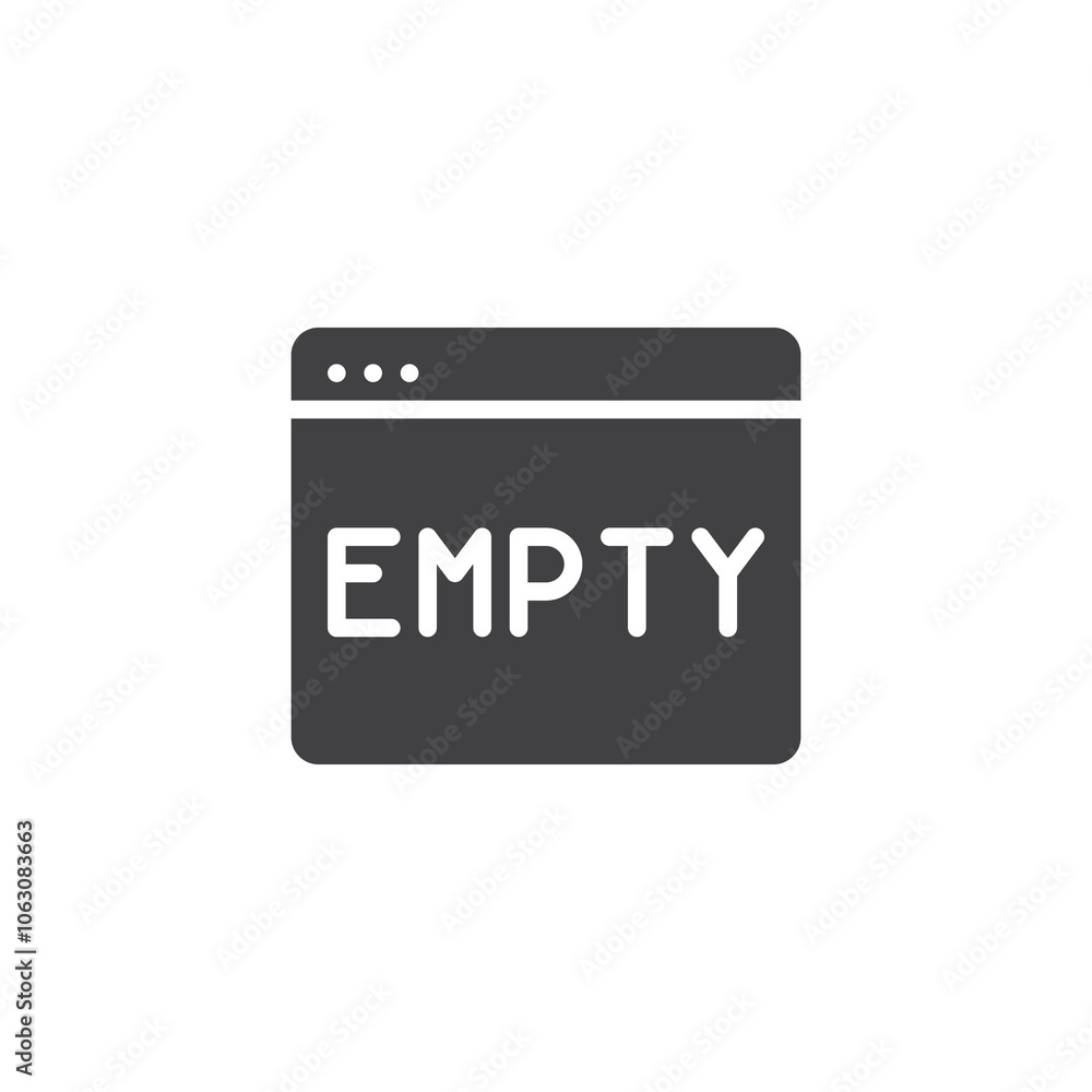 Poster empty state ux vector icon