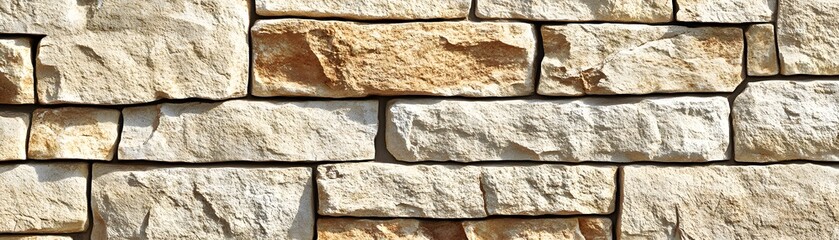 A Close-Up View of a Stone Wall with Irregularly Shaped Stones