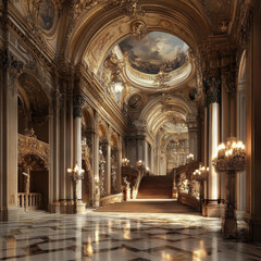 The Grand Foyer features stunning interior design, blending elegance and comfort for an unforgettable atmosphere.