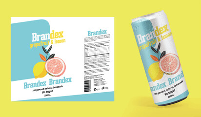 Flavoured Fizzy Drink packaging design - eps