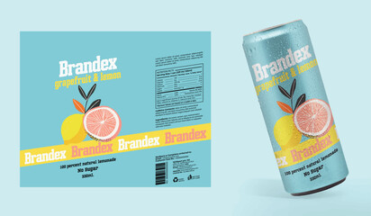Flavoured Fizzy Drink packaging design - eps