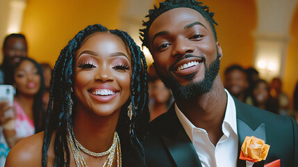 Photo of a bride and groom at a wedding