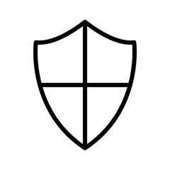 Shield line icon. Shield protection.