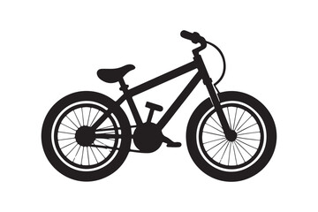 Bicycle silhouette vector illustration, Bicycle logo silhouette, Bicycle silhouette  Vector 