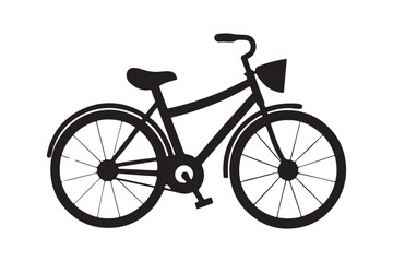 Obraz premium Bicycle silhouette vector illustration, Bicycle logo silhouette, Bicycle silhouette Vector 