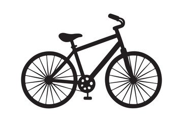 Bicycle silhouette vector illustration, Bicycle logo silhouette, Bicycle silhouette  Vector 