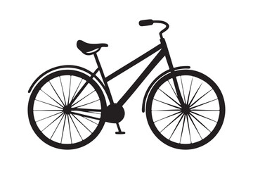 Bicycle silhouette vector illustration, Bicycle logo silhouette, Bicycle silhouette  Vector 