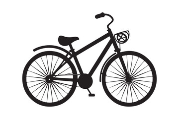 Obraz premium Bicycle silhouette vector illustration, Bicycle logo silhouette, Bicycle silhouette Vector 