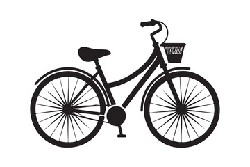 Fototapeta premium Bicycle silhouette vector illustration, Bicycle logo silhouette, Bicycle silhouette Vector 