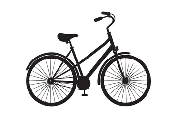 Fototapeta premium Bicycle silhouette vector illustration, Bicycle logo silhouette, Bicycle silhouette Vector 