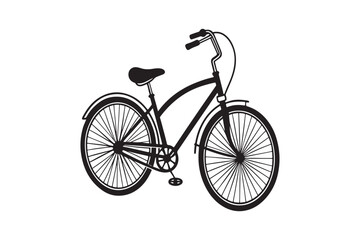 Bicycle silhouette vector illustration, Bicycle logo silhouette, Bicycle silhouette  Vector 