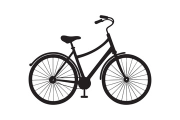 Fototapeta premium Bicycle silhouette vector illustration, Bicycle logo silhouette, Bicycle silhouette Vector 