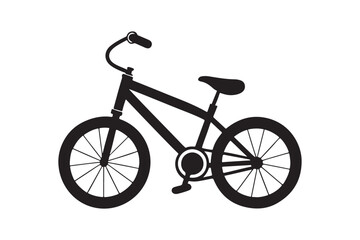 Bicycle silhouette vector illustration, Bicycle logo silhouette, Bicycle silhouette  Vector 