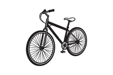 Bicycle silhouette vector illustration, Bicycle logo silhouette, Bicycle silhouette  Vector 