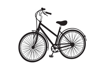 Fototapeta premium Bicycle silhouette vector illustration, Bicycle logo silhouette, Bicycle silhouette Vector 