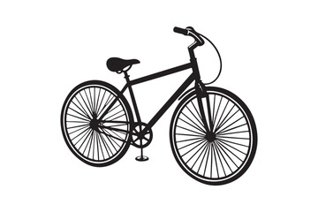 Obraz premium Bicycle silhouette vector illustration, Bicycle logo silhouette, Bicycle silhouette Vector 