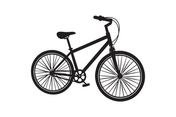 Bicycle silhouette vector illustration, Bicycle logo silhouette, Bicycle silhouette  Vector 