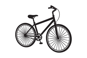 Obraz premium Bicycle silhouette vector illustration, Bicycle logo silhouette, Bicycle silhouette Vector 