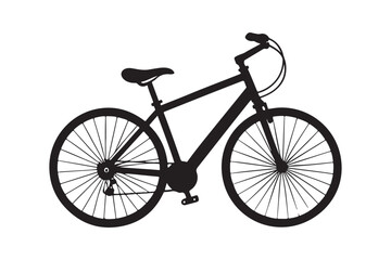 Bicycle silhouette vector illustration, Bicycle logo silhouette, Bicycle silhouette  Vector 