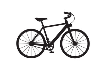 Fototapeta premium Bicycle silhouette vector illustration, Bicycle logo silhouette, Bicycle silhouette Vector 
