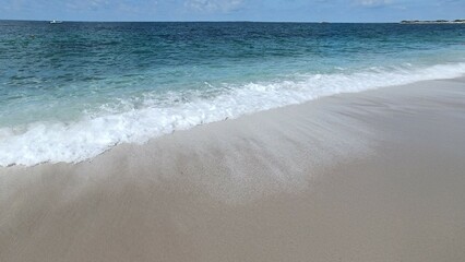 waves on the beach in Sardinia Italy