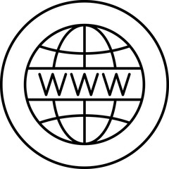 World globe line icon. Earth global country map sign. Travel internet globe collection.