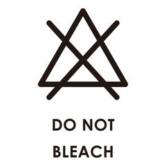 Do Not Bleach Care Label Icon Technical Drawing

