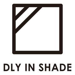 Dry in Shade Symbol - UV Protection Laundry Care Icon
