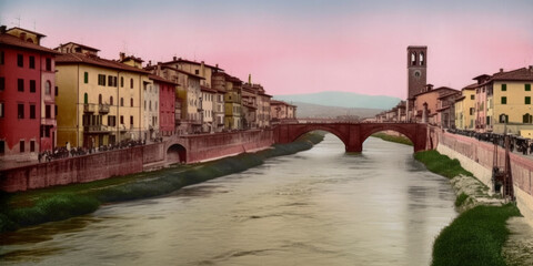 Obraz premium Pisa in the 1920s