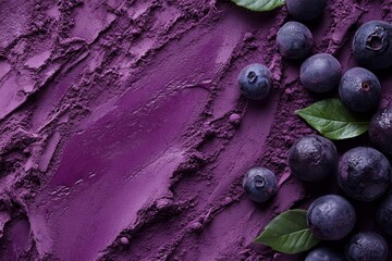 Acai powder texture for food background, Generative AI