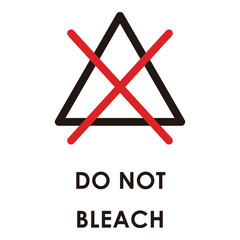 Do Not Bleach Symbol - No Bleaching Care Label Icon
