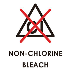 Non-Chlorine Bleach Symbol - Gentle Bleaching Care Label Icon
