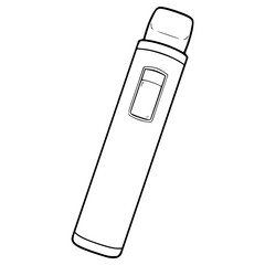 vape pod illustration hand drawn outline vector