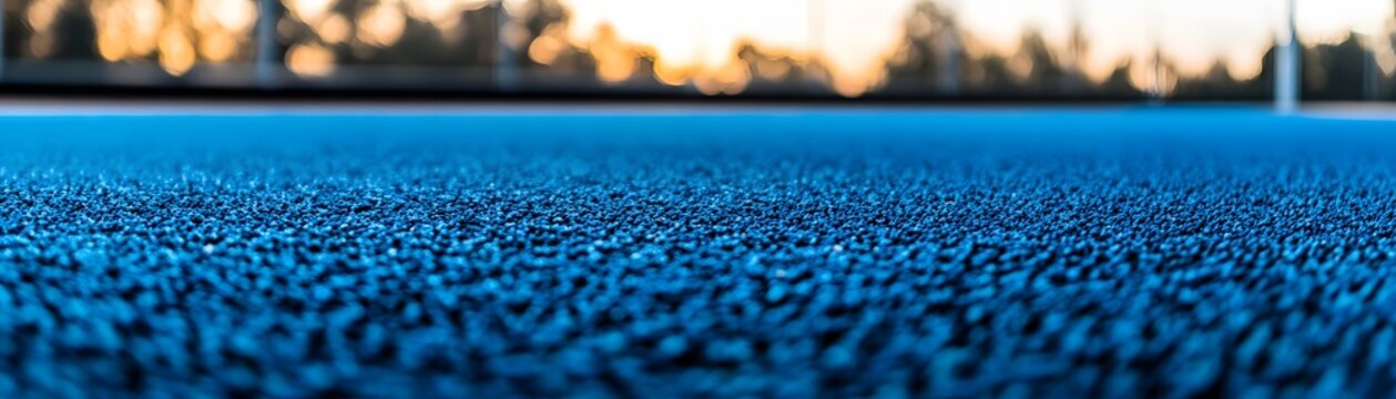 Close-up of a Blue Rubberized Surface with a Blurry Background