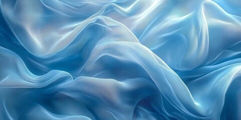 Obraz premium Light blue elegant background abstract waves grainy texture banner header poster design, Generative AI