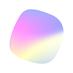 Holographic sticker png pink gradient square shape