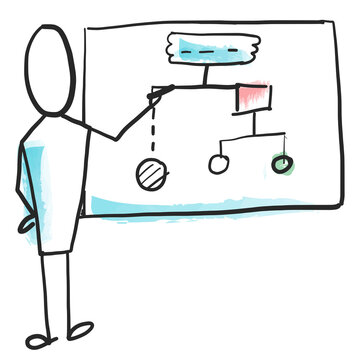 recommend clip art: Business doodle png, leader drawing hierarchy chart on a whiteboard, transparent background