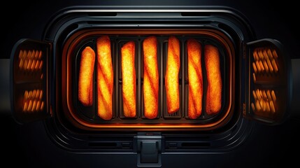 Crispy Food Cooking in Air Fryer