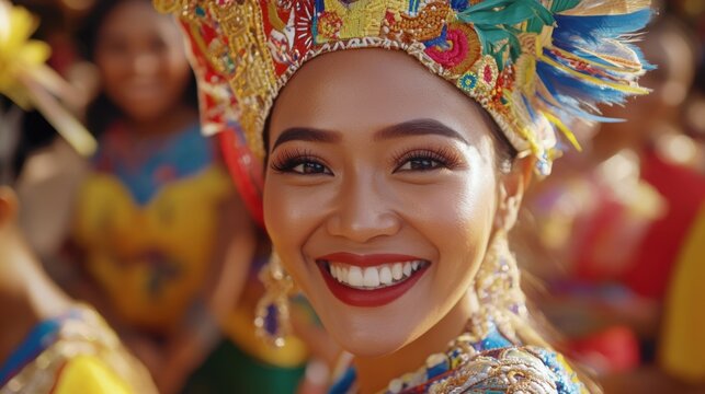 Close-up of participants in stunning ethnic attire,