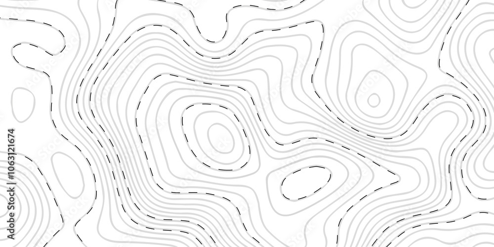 Poster lines map seamless topographic contour lines vector pattern. geographic map and topographic contours