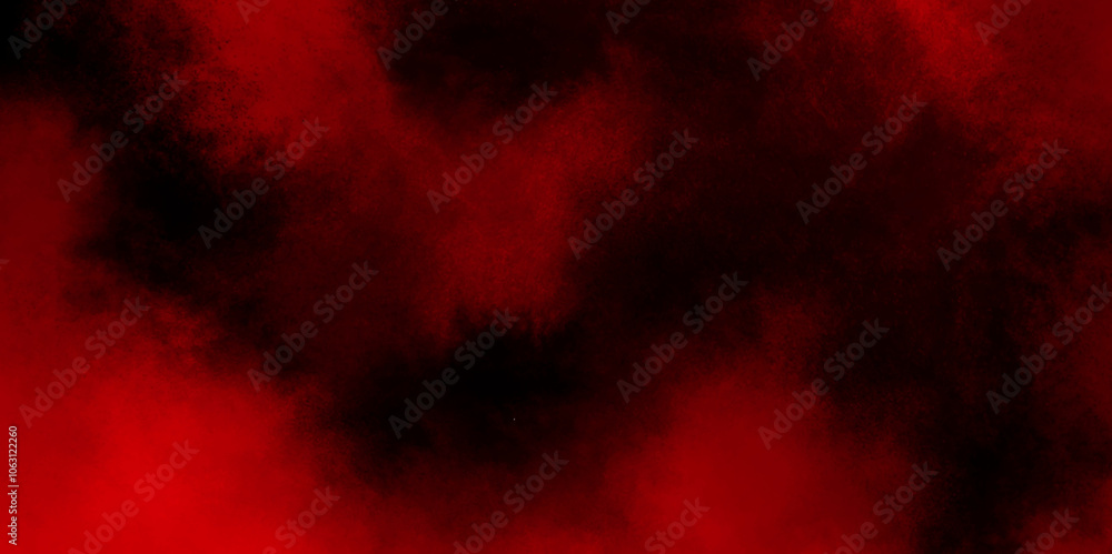 Aufkleber decorative red panoramic background texture. red realistic fog or mist brush effect smoke vape textu