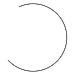 Fototapeta premium Half circle png sticker, transparent background