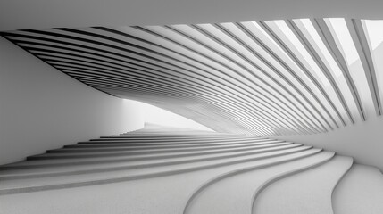 Naklejka premium Modern Abstract Minimalist Interior Design