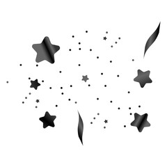 Black gradient confetti with stars and dots